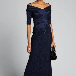 Rickie Freeman for Teri Jon Off-the-Shoulder Drape